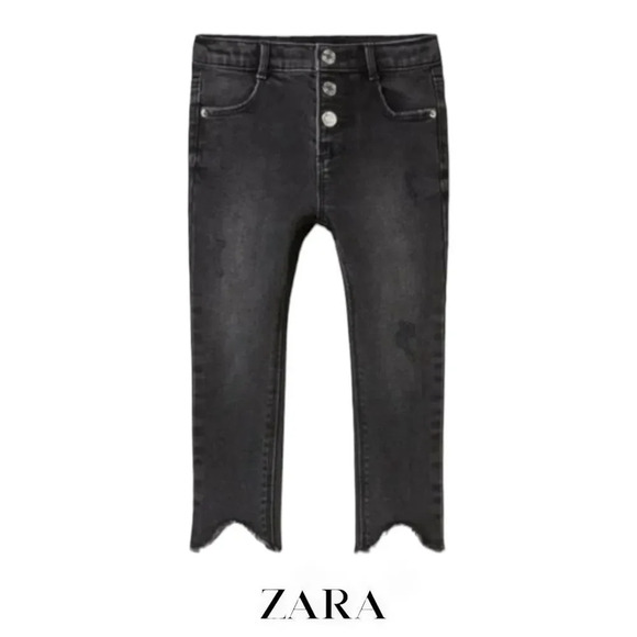 ZARA Kids | Black | GRUNGE SKINNY JEANS - Picture 1 of 4